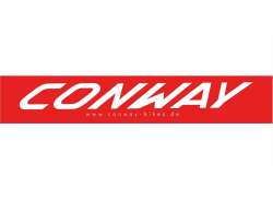 Conway Adesivo Logo Schriftzug - Rosso/Bianco