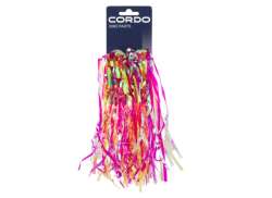 Cordo Streamer 3 Frange Per Bici - Rosa/Giallo