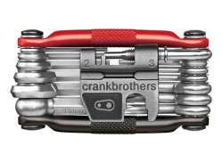 Crankbrothers Multifunzione 19-Componenti Alluminio - Nero/Rosso