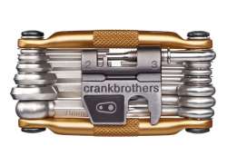 Crankbrothers Multifunzione Hi-Ten Acciaio 19 Componenti - Oro