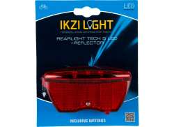 Ikzi Luce Posteriore + Catarifrangente 5 LED 80mm - Rosso/Nero