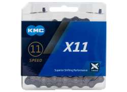 KMC X11R Catena Bici 11/128&quot; 11V 114 Raccordo - Grigio