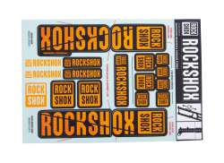 Rockshox Set Adesivi Per. &Oslash;35mm Dual Corona - Arancia