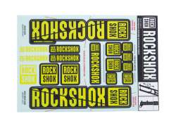 Rockshox Set Adesivi Per. &Oslash;35mm Dual Corona - Giallo