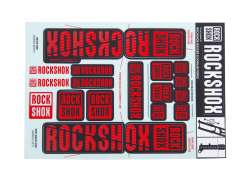 Rockshox Set Adesivi Per. &Oslash;35mm Dual Corona - Rosso