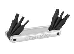 Trivio Mini Tool 6-Componenti Acciaio/Alluminio - Nero/Argento